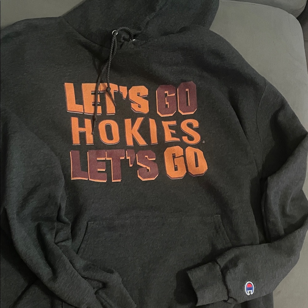 Champion Dark Gray Hokies Hoodie